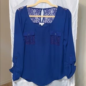 Blue long sleeve blouse!